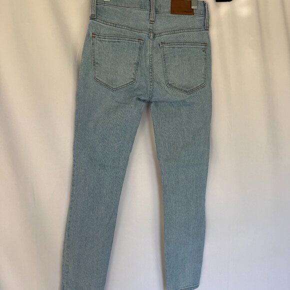 Madewell 9” High Rise Skinny Button Fly Denim Jean Sz 23 Light Wash - 0388 - Picture 4 of 11